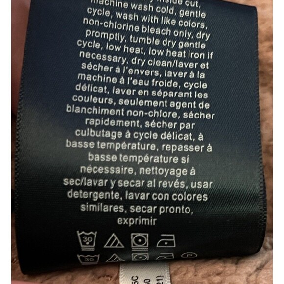 Tommy Hilfiger Faux Fur Sherpa Quarter Zip Pullover Hoodie Womens Large XL - Picture 7 of 7